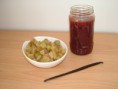 Confiture fraises/rhubarbe et vanille Bourbon